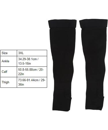 Knee-High Compression Stockings 23-32 mmHg - Improve Blood Circulation Varicose Vein Support Silicone Band Unisex Thigh Stockings - Buy Online on GoSupps.com