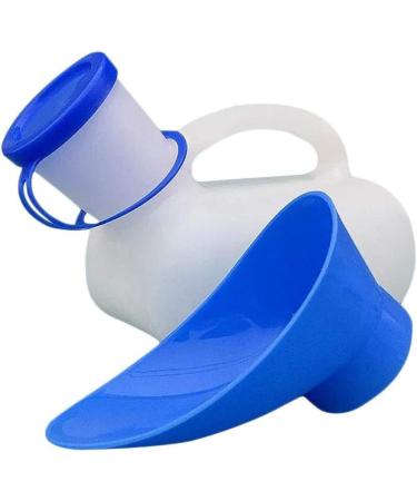 Unisex Portable Urinal for Male/Female 1000 ml Urine Bottle Urinal Toilet for Hospital Home Travel Camping for Elderly Man Child Man and Woman with a Cover and Stopper - Buy Online on GoSupps.com