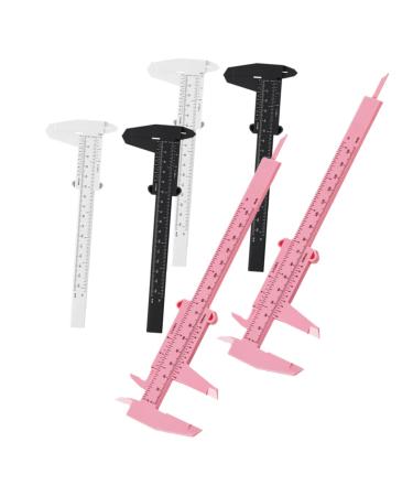 Healvian 24 Pcs Locating Rule Facial Calipers Eyebrow Sliding Gauge Convenient Ruler Eyebrows Plastic