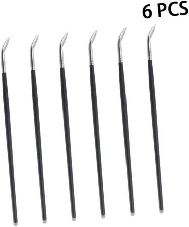 FOMIYES 6pcs Cream Tool Tools Eyeliner Makeup Bend Long Handle Brush Manmade Wooden Eye Cosmetic Fiber 18.1X0.5cm As Shown - Buy Online on GoSupps.com