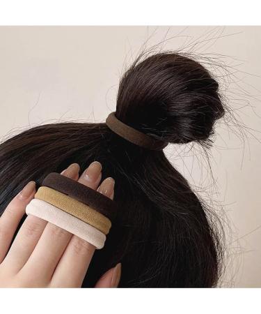 120 Pcs Thick Seamless Hair Ties for Women & Girls - No Damage Hair Ties Set for Thick Hair (Brunette Brown) - Buy Online on GoSupps.com