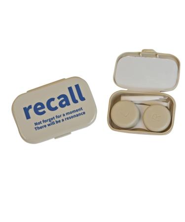 HNSDSVCD contact lens container travel set with lentil remover tool tweezers cute portable storage box for everyday use travel contact lens container with storage set beige