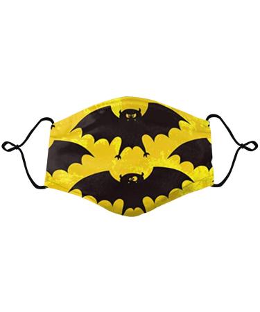 Riou Halloween mouth and nose protection women with pumpkin motif fabric washable reusable breathable dustproof neckerchief multifunction cloth