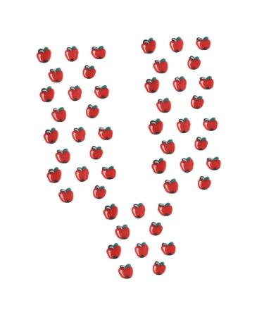 Lurrose 1000 pieces cut tone fruits fruit spacers jewelry necklace sound eye apples in fruit shape to make clay pearls for jewelry polymer-tone 3D flower beads pothole 1x5.5cmx5pcs