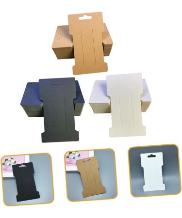 FOMIYES 1200 Sheets Headband Wrapping Card Headband Display Hair Bow Display Hair Barrette Display Earring Hair Jewels Headband Black Hair Rope Display Card Accessories Cardboard Paper - Buy Online on GoSupps.com