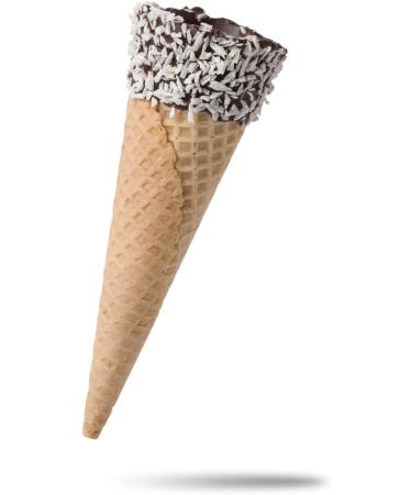170 Medium Cones Covered with Chocolate and Coconut Grain Rolled Waffle for Ice Cream and Pastries - Buy Online on GoSupps.com
