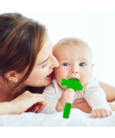 Baby Teething Toys for Boys 0-18 Months | BPA-Free Silicone Teethers with Anti-Lost Rope | Hammer and Wrench Shape Chew Toys - Buy Online on GoSupps.com