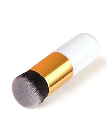 New 2024 Chubby Pier Foundation Brush Flat Cream Makeup Brushes Professional Cosmetic Make-up Brush(White)