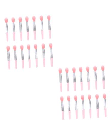 POPETPOP 2 Sets Lip Gloss Brush Silicone Facial Brush Eyeshadow Brush Lip Plumper Lip Gloss Makeup Lip Brush Lipstick Lip Applicator Eye Shadow Brush Miss Silica Gel Pink Mini
