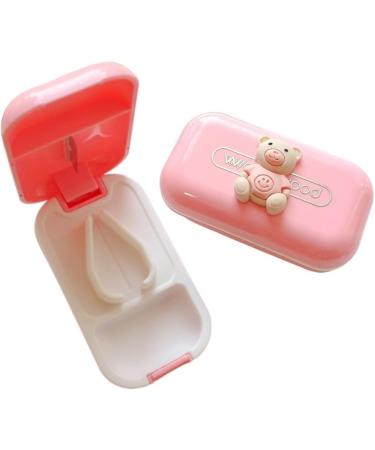 YLWX Bear Creative Pill Cutter & Grinder - Pink Pill Crusher for Seniors & Kids | International Shipping Available - Buy Online on GoSupps.com