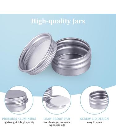 Flintronic 24-Pack 5ml Aluminum Empty Jars with Spoon & Labels - Travel Pots for Mini Candles & Cosmetics - Silver - Buy Online on GoSupps.com