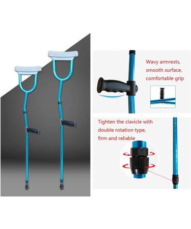 Aluminum Underarm Crutches Blue Lightweight Folding Crutch Walking Canes Height Adjustable for Elderly Handicapped and Disabled Decorate Lucky Star Double branch - Buy Online on GoSupps.com