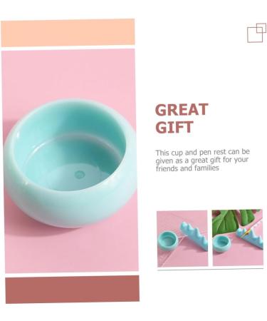 FRCOLOR 2 Sets Nail Art Brush Cup Nail Art Supplies Nail Brush Holders Nail Soaking Bowl Nail Soak off Bowl Gel Pens + Pencil Candlestick Holders Mini Crown Clip Make up Plastic Pen Holder - Buy Online on GoSupps.com