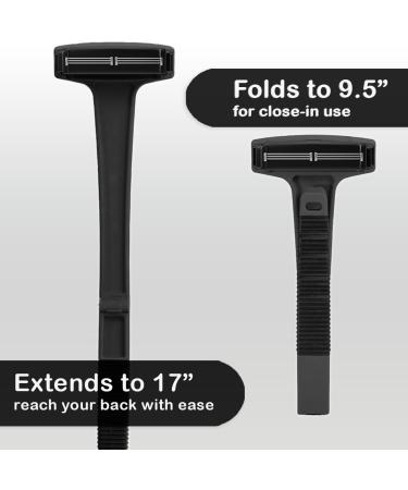 Bearback Back & Body Shaver for Men | Premium Long Reach Folding Handle Triple Blade Pivoting Head - Ergonomic DIY Solution - Buy Online on GoSupps.com