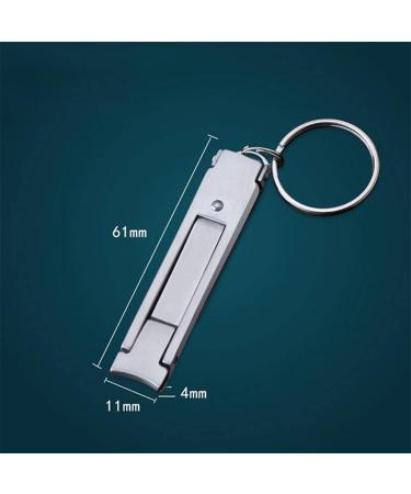 CHJHJKG Nail Clippers (Beauty) Stainless Steel Ultra-thin Foldable Hand Toe Nail Clippers Cutter with Keychain Cutter Trimmer Silver Nail Art Tool Key Ring - Buy Online on GoSupps.com