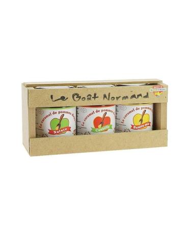 Normandie Discovery set of 3 x 110g Dieppe apple caramel from Les Ateliers d'Etran