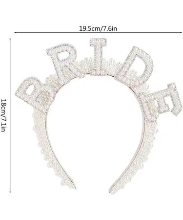Bride to Be Pearl Embellished Crown Headband Women s Bridal Shower Costume Accessory By TRIXES - Buy Online on GoSupps.com