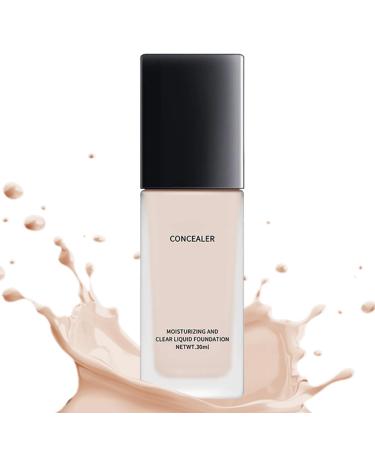 Jingmiger Complexion Foundation for Mature Women | 30ml Soft Matte Waterproof Natural Long-Lasting Liquid Concealer Makeup | For Everyday Wear Travel Dates Work Parties Business