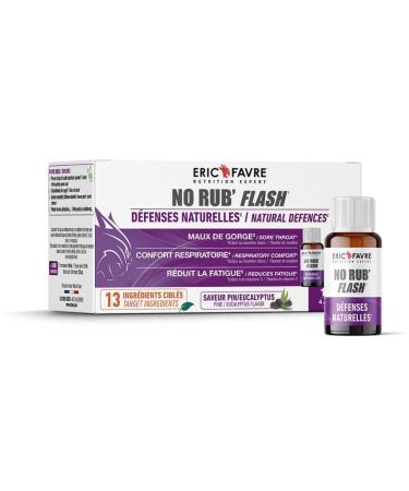 NO RUB' FLASH - Apaise les G nes Hivernales Nez Bouch Gorge Irrit e Fatigue - Vegan - 12 Shots - Saveur Pin/Eucalyptus - Eric Favre Pack de 12 unit s Pin Eucalyptus