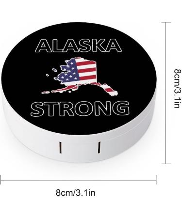 Alaska Strong Round Case For Contact Lens Kit Storage Box with Mirror Printed - Buy Online on GoSupps.com