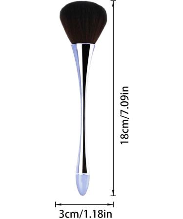 Blush Brush for Cheeks | Blush Makeup Brush with Slim Waist - Powder Foundation Brush Nail Brushes Face Makeup Tool for Complete Coverage and Prefect Finish grey blue - Buy Online on GoSupps.com