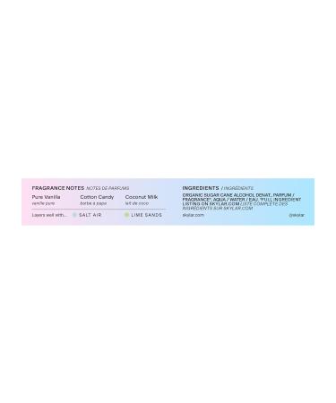 Skylar Boardwalk Delight Eau de Parfum - Hypoallergenic & Clean Perfume for Women & Men Vegan & Safe for Sensitive Skin - Notes of Cotton Candy Vanilla & Coconut Milk - 10mL /0.33 Fl oz - Buy Online on GoSupps.com