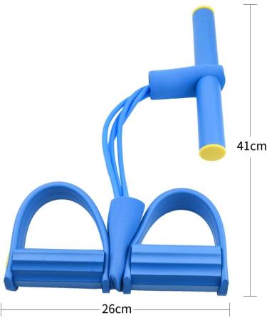 Multifunction Resistance Training Pedal Exerciser - Blue | Fitness Sit-up Pull Rope for Legs & Arms - Buy Online on GoSupps.com