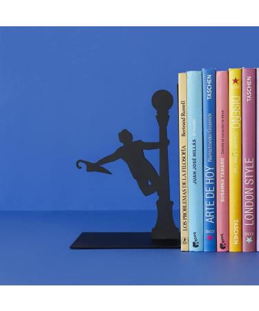 Buy Balvi Bookend 'Singing In The Rain' - Black Decorative Metal for Stylish Home & Office Storage | International Shipping Available - Buy Online on GoSupps.com