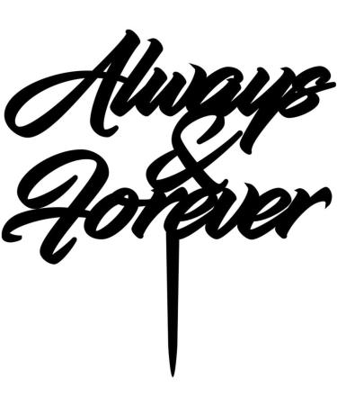Always and Forever Torten Attachment | Wedding Cake Accessories | Acrylic Black | Best Trial Cake Decor for Your Special Day - Buy Online on GoSupps.com