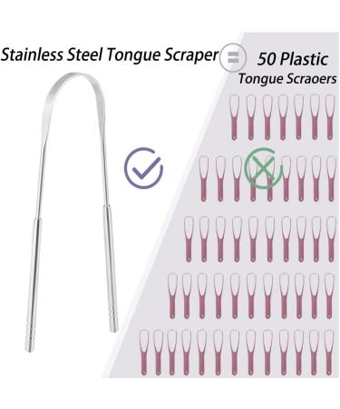 Premium Stainless Steel U-Shaped Tongue Cleaner | Enhance Oral Hygiene | Safe & Comfortable Tongue Scraper - Buy Online on GoSupps.com