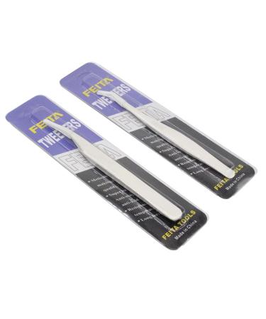 Feita Professional Stainless Steel Volume Eyelash Extension Tweezers - Angled & Curved Precision Tools for 3D-6D Lashes & Hair Removal (Set of 2) - Buy Online on GoSupps.com