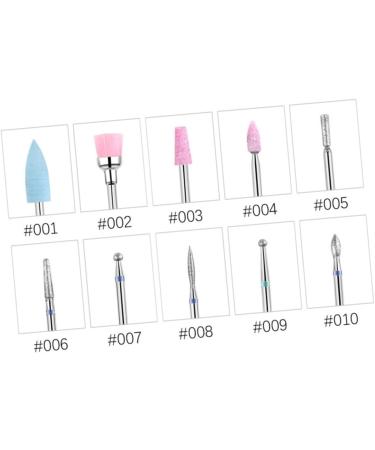 POPETPOP 2 Sets 10pcs Manicure Drill Bits Nail Manicure Pedicure Tools Nail Grinding Head Nail Drill Bit Nail Drill Tool Polishing Manicure Drill Nail Painting Kit Stick Clean Mx2pcs As Shownx2pcs - Buy Online on GoSupps.com