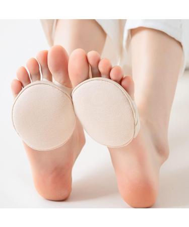 Buy Half Socks Metatarsal Foot Pads for Women - 3 Pairs Sandals High Heels Separate Toe Socks (Beige Black Gray) - Pain Relief & Comfort - Buy Online on GoSupps.com