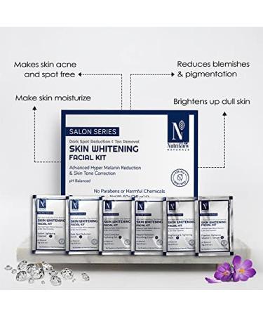 Nutriglow Natural's Advanced Pro Formula Skin Whitening Facial Kit for Skin Tone Correction 10Gmx6 Each Pack of 2 - Buy Online on GoSupps.com