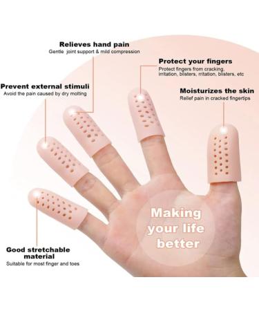 TorSor 10 Pack Finger Cots - Breathable Protectors for Hand and Foot Care - Pain Relief, Blister, Eczema, Cracking - Buy Online on GoSupps.com