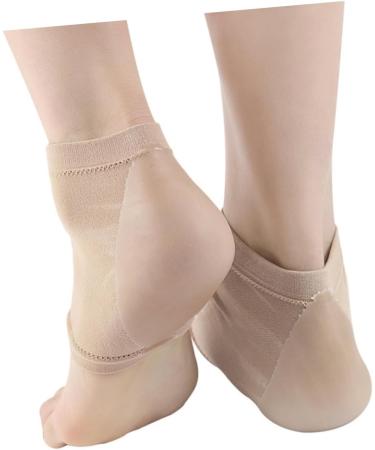 FRCOLOR 2 Pairs Ankle Socks Ladies Heels Block Heels for Women Dressy Silicone Heel Protector Silicone Socks Half Plantar Socks Anti-Crack Socks Sleeve Men and Women Moisturizing - Buy Online on GoSupps.com