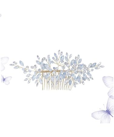 Angoily Flower Bride Comb Hair Comb Crystal Hair Accessories for Women Wedding Bridal Headpiece Wedding Hair Clip Hair Claw Clips for Women Crystal Headpiece Hairpin Beautiful - Buy Online on GoSupps.com