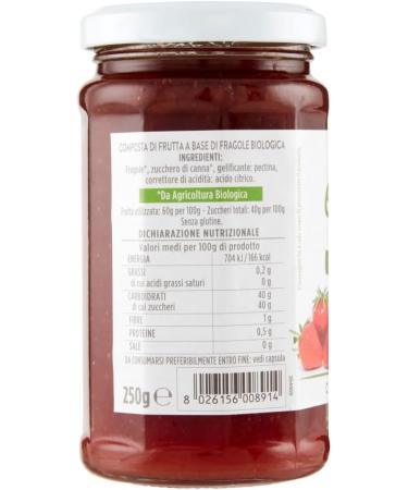 Ohi Vita Lot of 12 pots of confiture Strawberries compote of fraises cr meuses compote of fruits pot of 250 g + 1 sachet of talc Felce Azzurra free sachet of 100 g - Buy Online on GoSupps.com