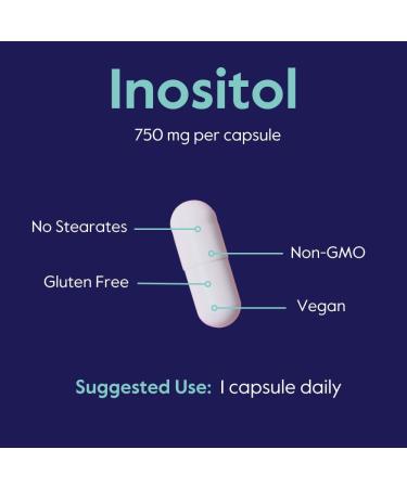 BESTVITE Inositol 750 mg as Myo Inositol (120 Vegetarian Capsules) - No Stearates - Vegan - Non GMO - Gluten Free 120 Count (Pack of 1) - Buy Online on GoSupps.com