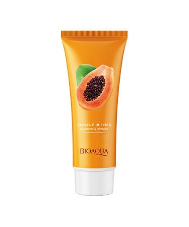 BIOAQUA Papaya Essence Purifying Moisturizing Face Cleanser Sodium Hyaluronate Facial Cleaning Nicotinamide100g / 3.53oz