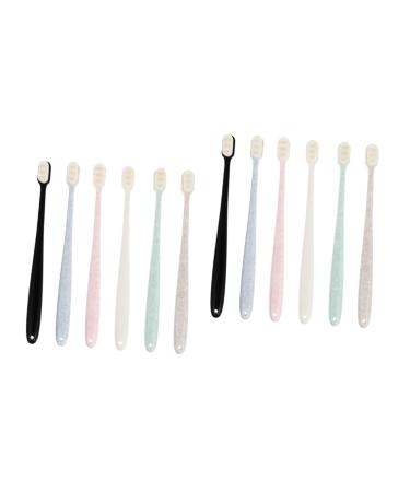 FRCOLOR 12 Pcs Toothbrush Adults Tooth Bristles Tooth Cleaning Tools Silicone Tooth Brush Wavy Style Tooth Brush