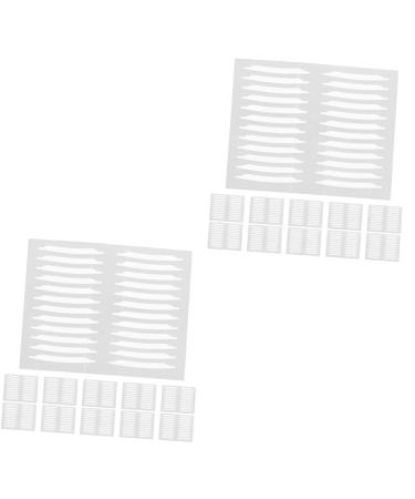 FOMIYES 60 Sheets Patches Eyelid Practical Double Transparent White Tapes Invisible Sides Double-Side 2.7x0.4x0.1cmx2pcs Whitex2pcs