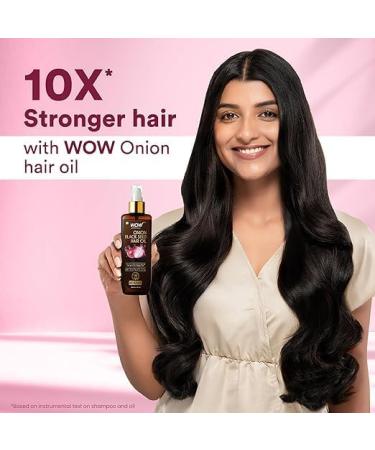WOW Onion Hair Oil for Hair Growth and Hair Fall Control - With Black Seed Oil Extracts - 200 ml - Buy Online on GoSupps.com