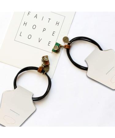 400PCS Blank White Kraft Paper Jewelry Display Hanging Cards with Hole - 10.5cm x 4.5cm - Buy Online on GoSupps.com