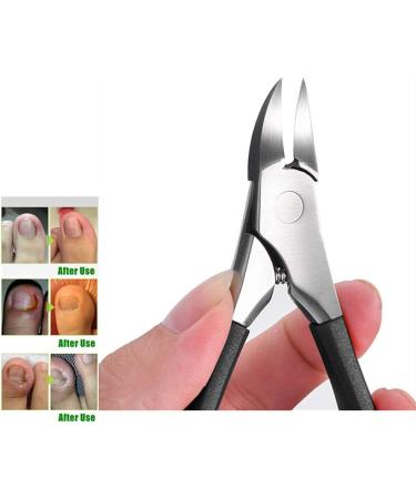 Toenail Clippers for Thick or Ingrown Toenails - YEESAM Precision Eagle Mouth Long Handle Toe Nail Clippers Scissors for Seniors Professional Trimmer Hard Toe Nail Fingernail Strong Big Nail Nippers New Black - Buy Online on GoSupps.com
