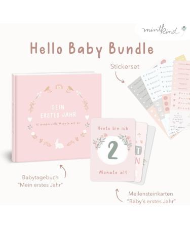Mintkind Baby Gift Set | My First Year Baby Diary Milestone Cards & Souvenir Box | Perfect Baby Photo Album for Boys & Girls - Buy Online on GoSupps.com