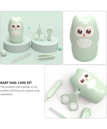 Healifty Green Baby Nail Grooming Kit - Nail Care Set with Cute Case, Clippers, Scissors, File & Tweezers for Newborns, Infants, Toddlers - Buy Online on GoSupps.com