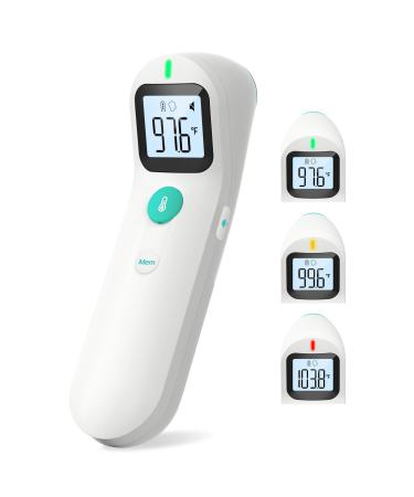 Thermometer for Adults and Kids Forehead Thermometer with Comfortable Measuring Angle Accurate Digital Thermometer with Fever Alarm 35 Memory Recalls LCD Display