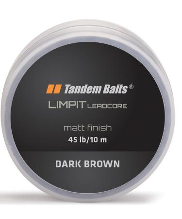 Tandem Baits Limpit Leadcoreangel cord braided for fishing rod carp rod |Fishing accessories braided cord bushes camouflage |Carp accessories for professionals & hobby anglers Limpit Leadcore 45 LB / 10 m braided cord dark brown
