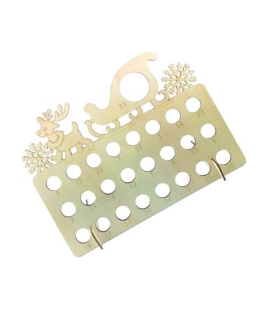 GOOHOCHY 1pc Wooden Advent Calendar with Drawer Reindeer Calendar Xmas Chocolate Rack Pull The cart Christmas As Shown 40X13X30CM